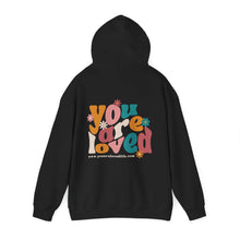 Load image into Gallery viewer, YouAreLoved Flowers Hoodie (Black)
