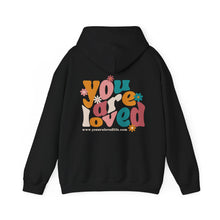 Load image into Gallery viewer, YouAreLoved Flowers Hoodie (Black)