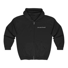 Load image into Gallery viewer, YouAreLoved Full Zip Hoodie (Black)
