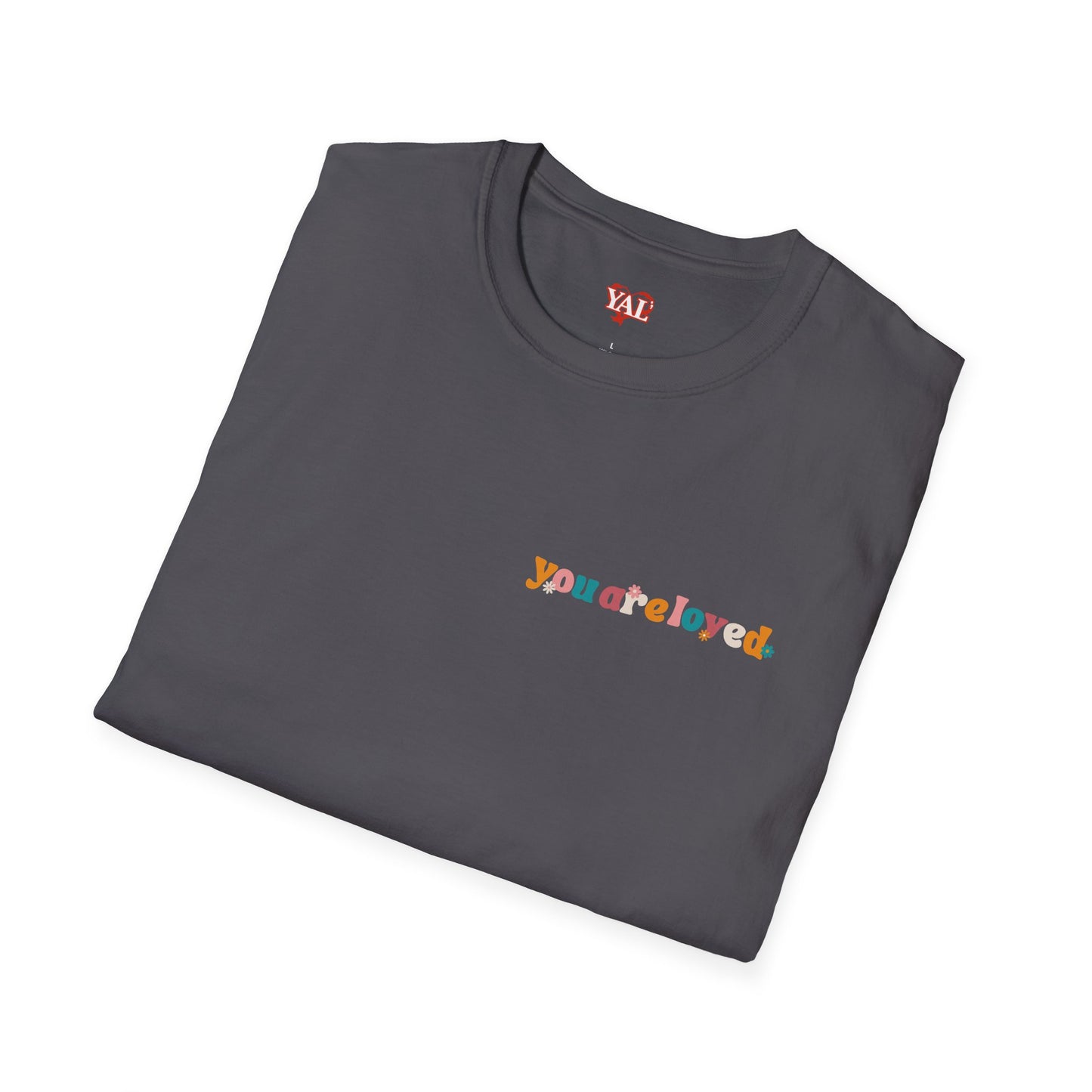 YouAreLoved Flowers T-Shirt (Charcoal)