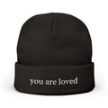 You Are Loved Knit Beanie (Black)