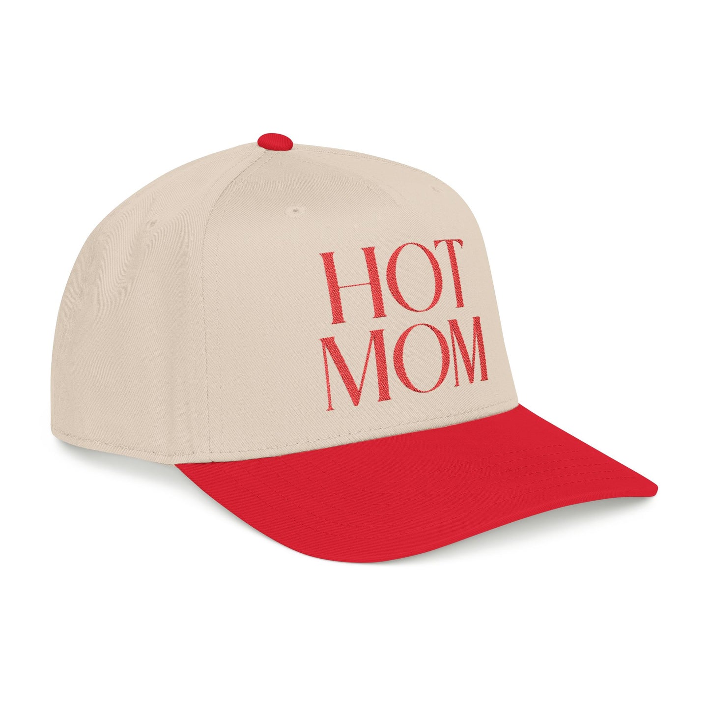 Hot Mom Logo Hat (Natural/Red)
