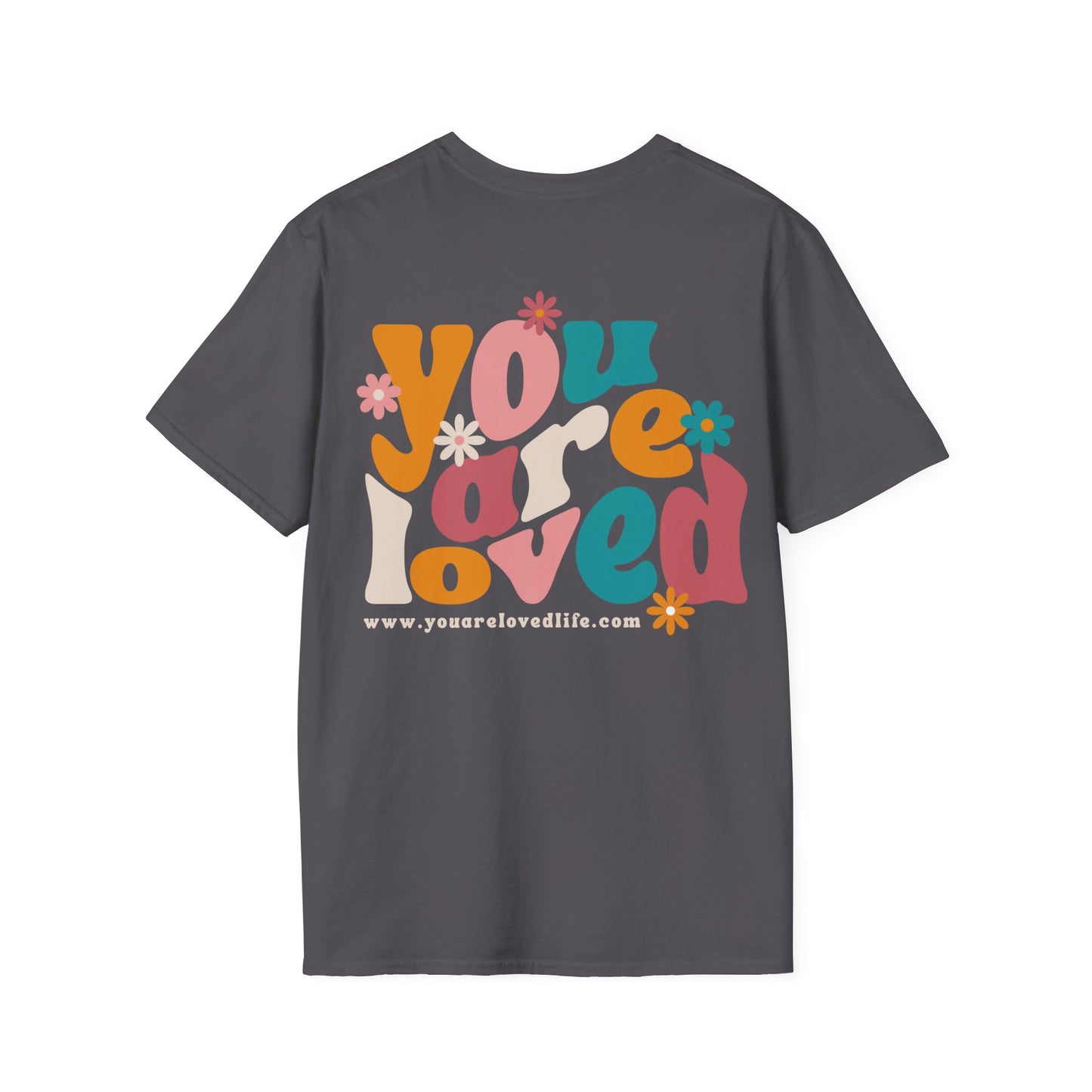 YouAreLoved Flowers T-Shirt (Charcoal)