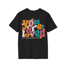 Load image into Gallery viewer, YouAreLoved Flowers T-Shirt (Black)

