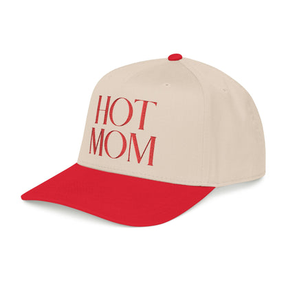 Hot Mom Logo Hat (Natural/Red)