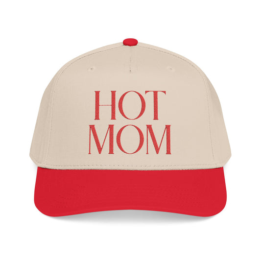 Hot Mom Logo Hat (Natural/Red)