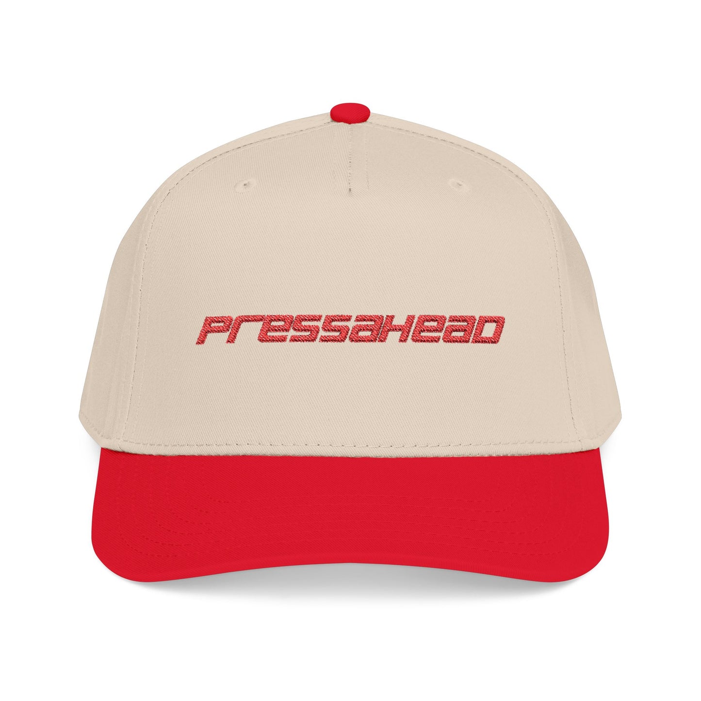PRESS AHEAD Core Logo Hat (Natural/Red)