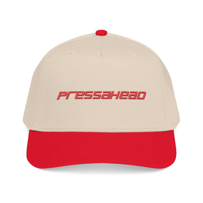 PRESS AHEAD Core Logo Hat (Natural/Red)