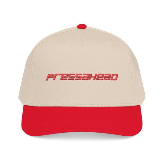 PRESS AHEAD Core Logo Hat (Natural/Red)