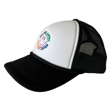 Load image into Gallery viewer, Smiley YAL Trucker Hat (Black/White)
