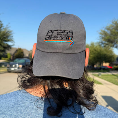 PRESS AHEAD Arrow Dad Hat (Grey)