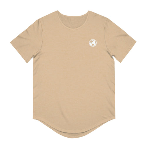 Globe Curved Hem T-Shirt (Sand) - For Everybody LLC