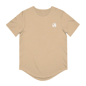 Globe Curved Hem T-Shirt (Sand) - For Everybody LLC