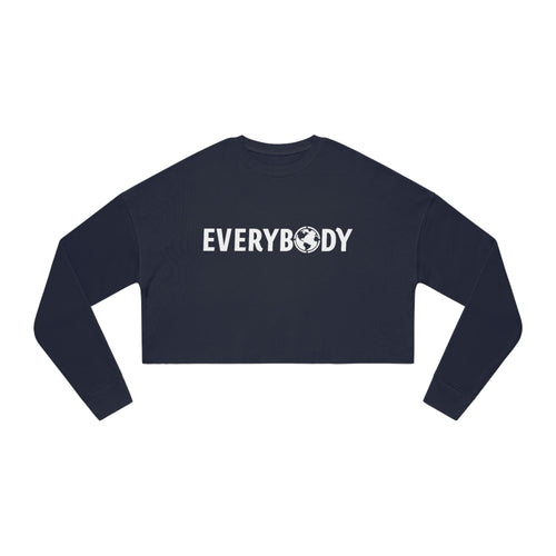 For Everybody Signature Women's Cropped Long Sleeve Shirt (Navy) - For Everybody LLC