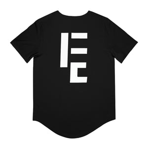 Globe Curved Hem T-Shirt (Black) - For Everybody LLC