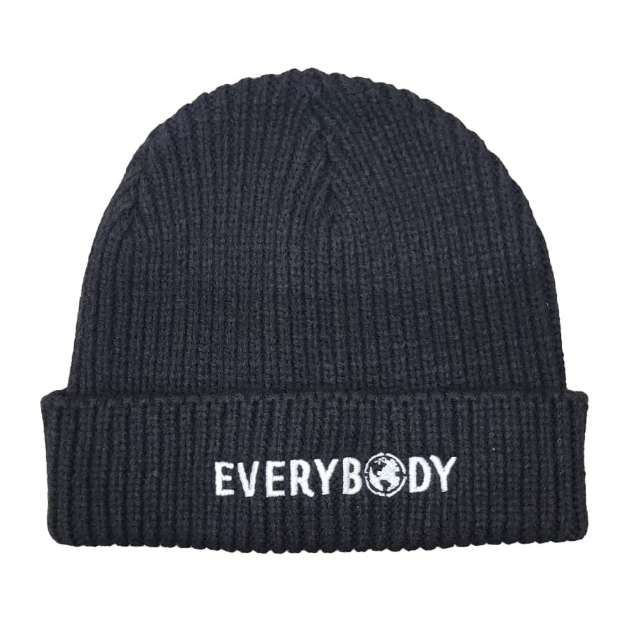 For Everybody Signature Knit Beanie (Black) - For Everybody LLC