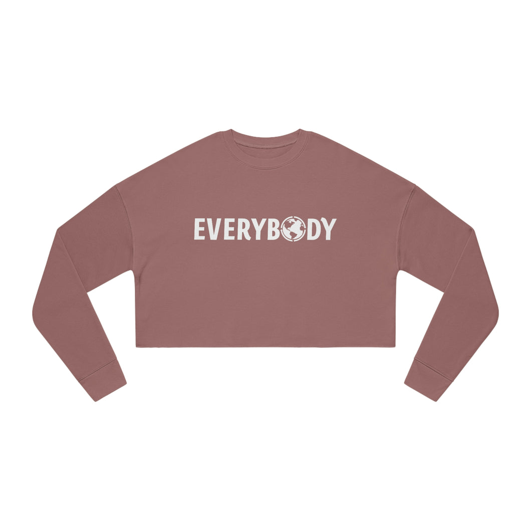 For Everybody Signature Women's Cropped Long Sleeve Shirt (Mauve) - For Everybody LLC
