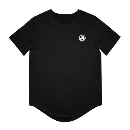 Globe Curved Hem T-Shirt (Black) - For Everybody LLC