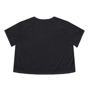 For Everybody Logo Women's Flowy Cropped T-Shirt (Grey) - For Everybody LLC